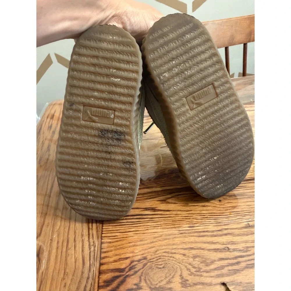 Puma Fenty Creeper Sneakers Kids 9C Green Suede Rihanna 399868-02